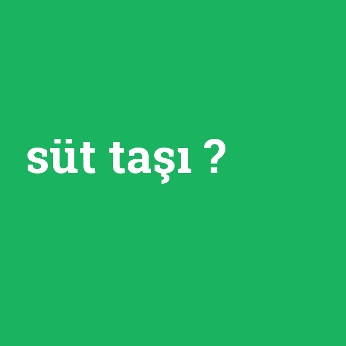 süt taşı, süt taşı nedir ,süt taşı ne demek