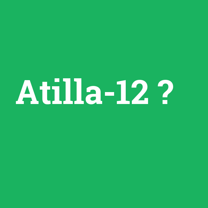 Atilla-12, Atilla-12 nedir ,Atilla-12 ne demek