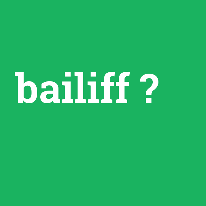 bailiff, bailiff nedir ,bailiff ne demek