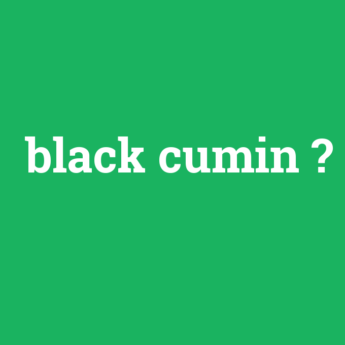black cumin, black cumin nedir ,black cumin ne demek