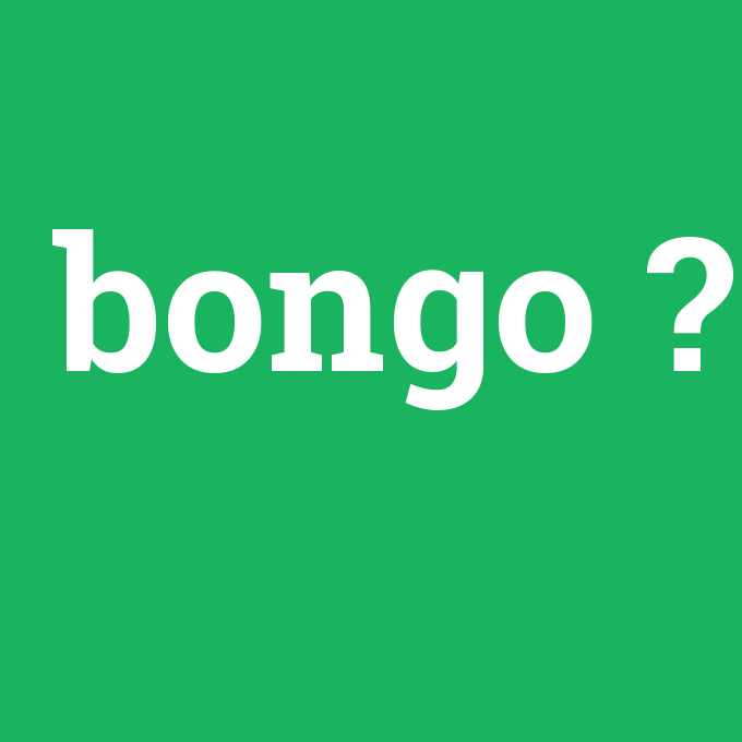 bongo, bongo nedir ,bongo ne demek
