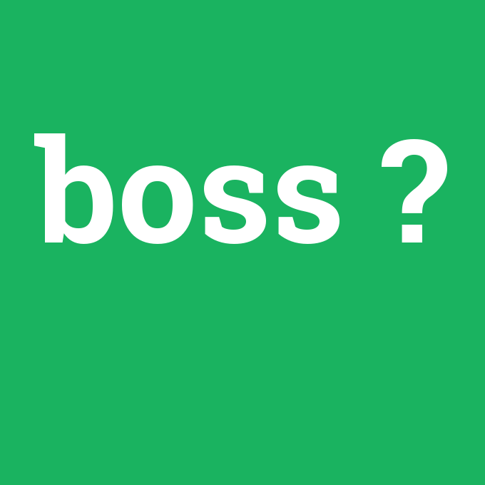boss, boss nedir ,boss ne demek