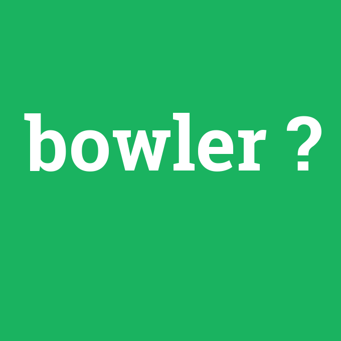 bowler, bowler nedir ,bowler ne demek