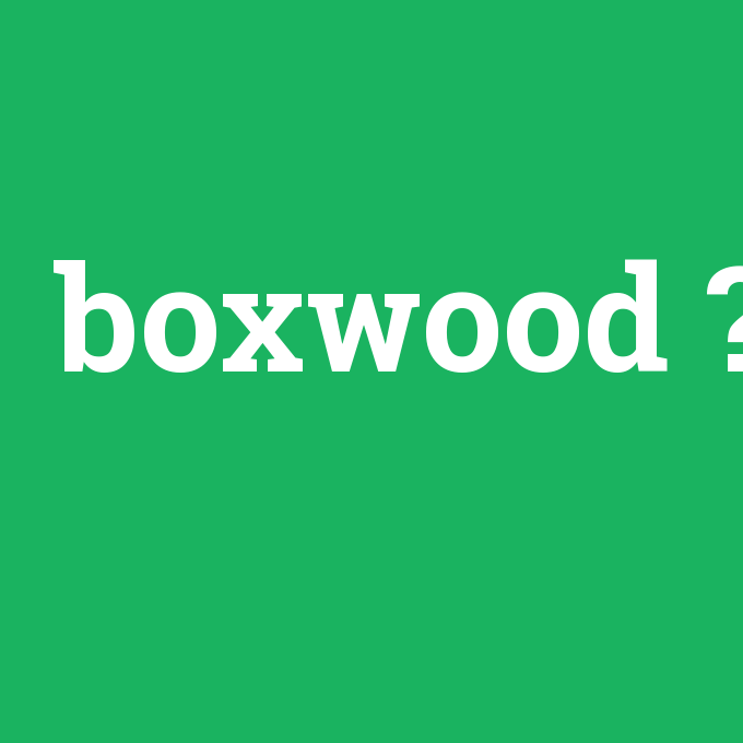 boxwood, boxwood nedir ,boxwood ne demek