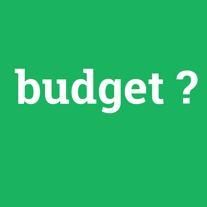 budget, budget nedir ,budget ne demek