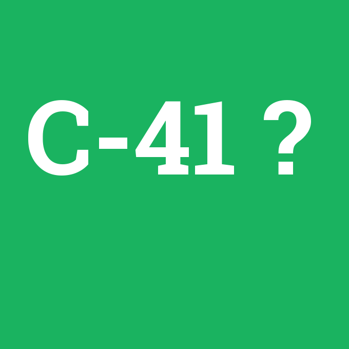 C-41, C-41 nedir ,C-41 ne demek