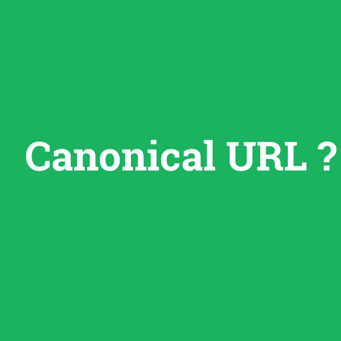 Canonical URL, Canonical URL nedir ,Canonical URL ne demek