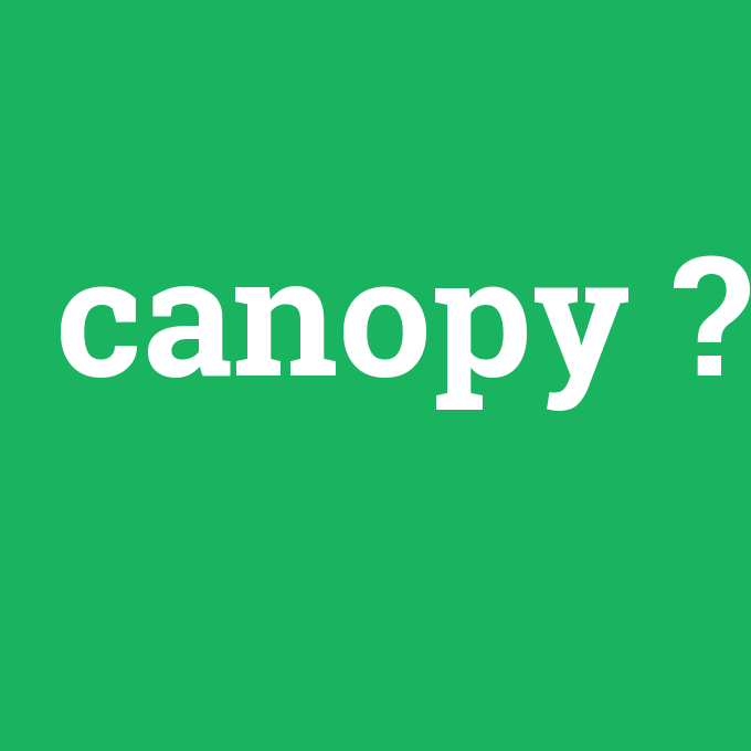 canopy, canopy nedir ,canopy ne demek