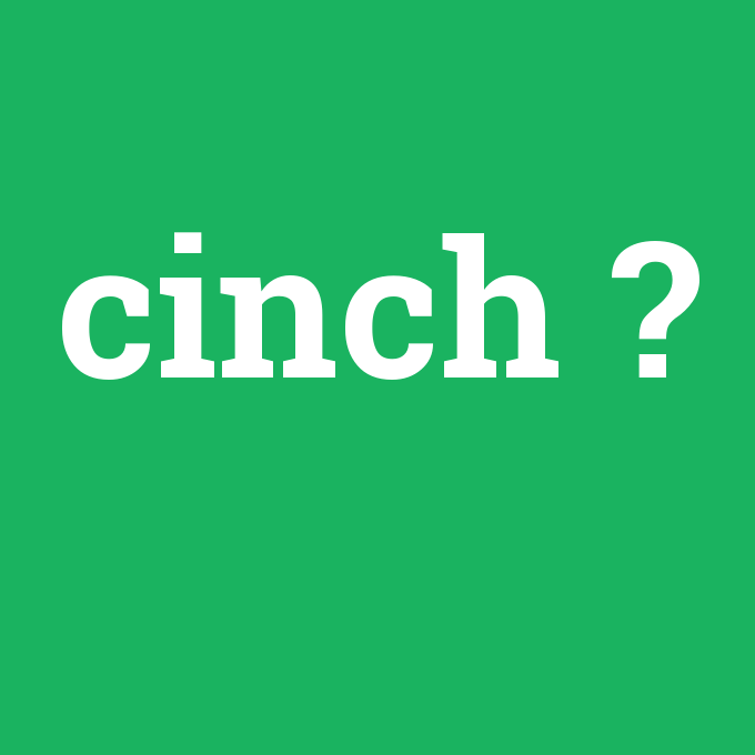 cinch, cinch nedir ,cinch ne demek
