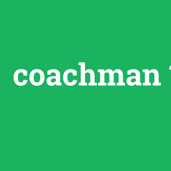 coachman, coachman nedir ,coachman ne demek