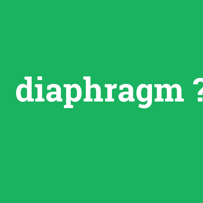 diaphragm, diaphragm nedir ,diaphragm ne demek
