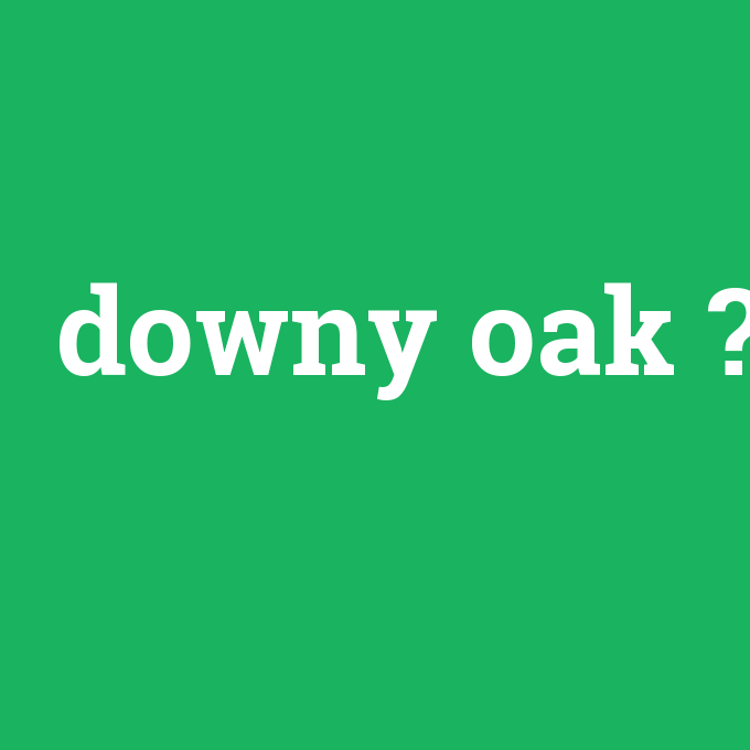 downy oak, downy oak nedir ,downy oak ne demek