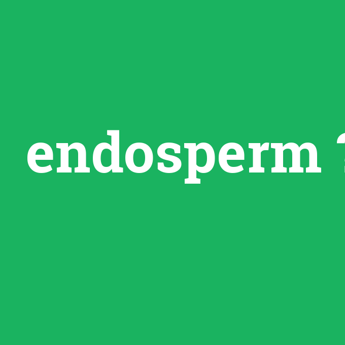 endosperm, endosperm nedir ,endosperm ne demek