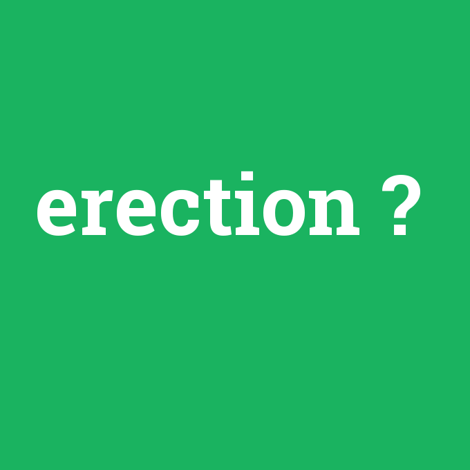 erection, erection nedir ,erection ne demek