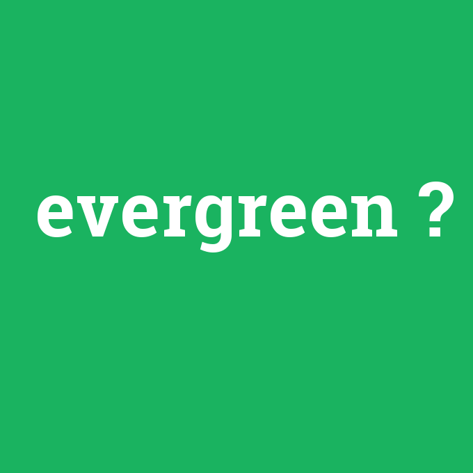 evergreen, evergreen nedir ,evergreen ne demek