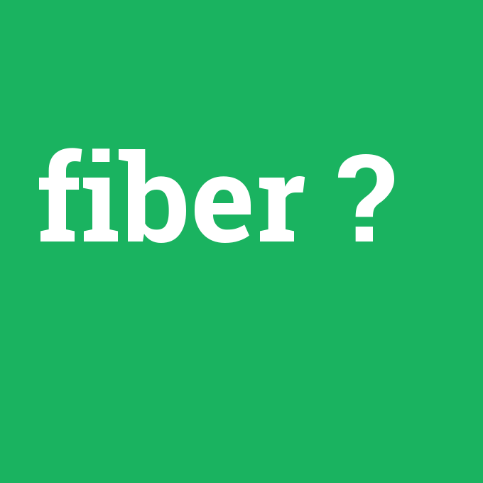 fiber, fiber nedir ,fiber ne demek