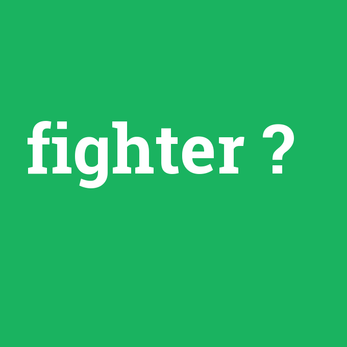 fighter, fighter nedir ,fighter ne demek