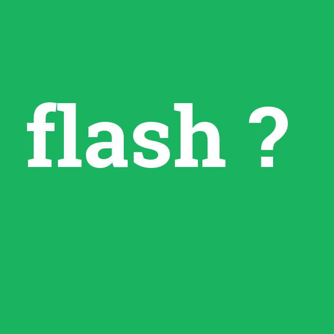flash, flash nedir ,flash ne demek