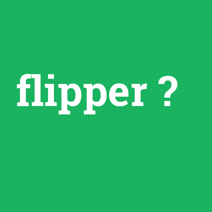 flipper, flipper nedir ,flipper ne demek