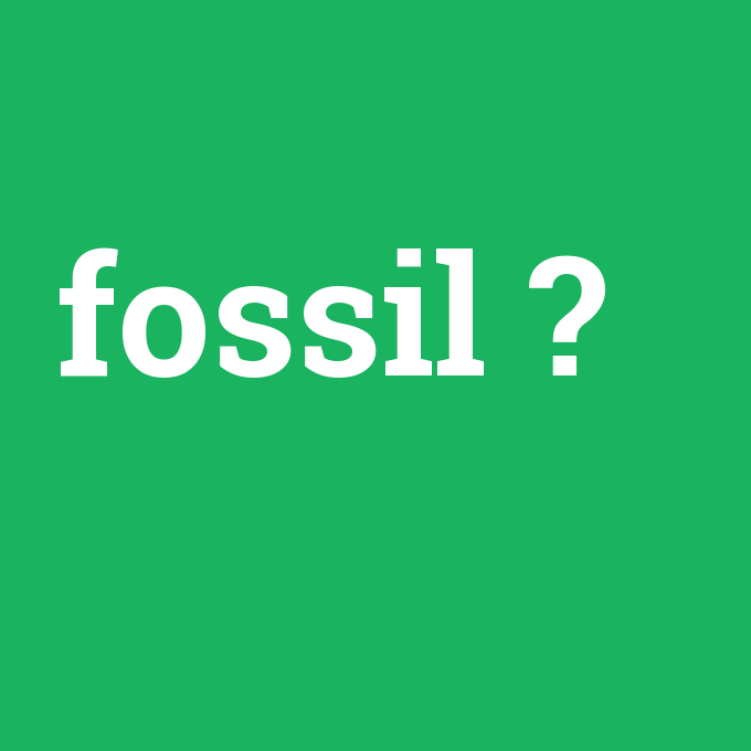 fossil, fossil nedir ,fossil ne demek