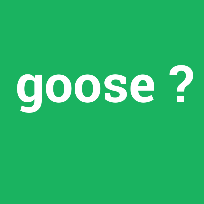 goose, goose nedir ,goose ne demek