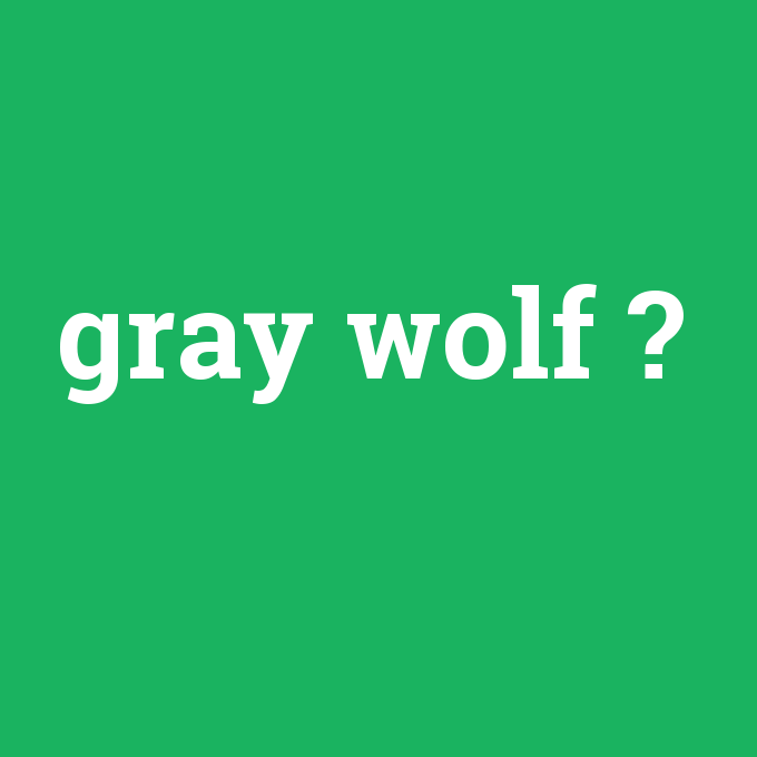 gray wolf, gray wolf nedir ,gray wolf ne demek