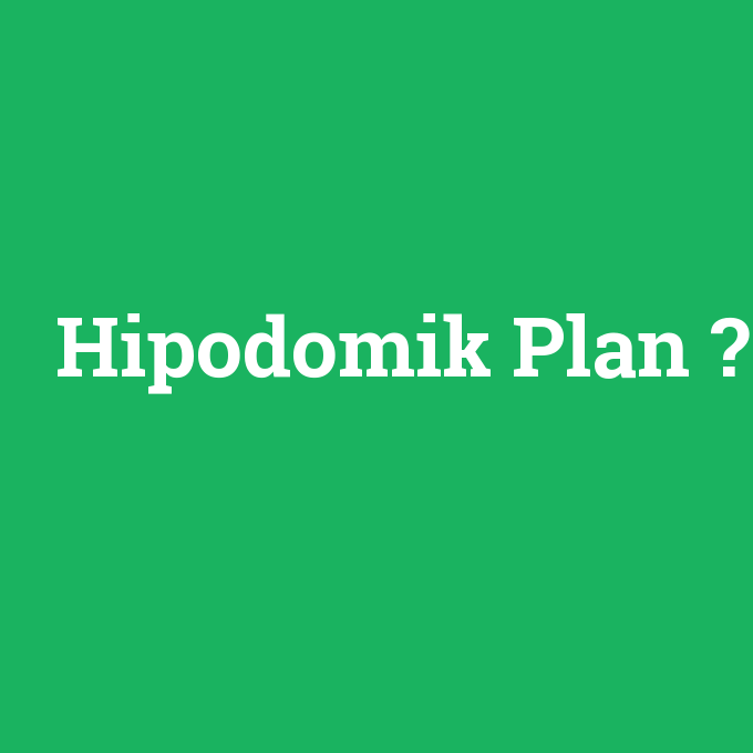 Hipodomik Plan, Hipodomik Plan nedir ,Hipodomik Plan ne demek