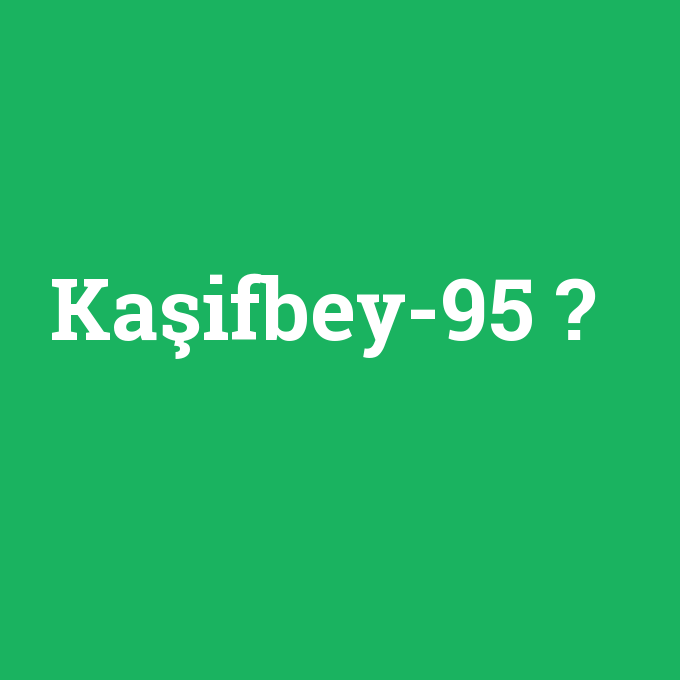 Kaşifbey-95, Kaşifbey-95 nedir ,Kaşifbey-95 ne demek