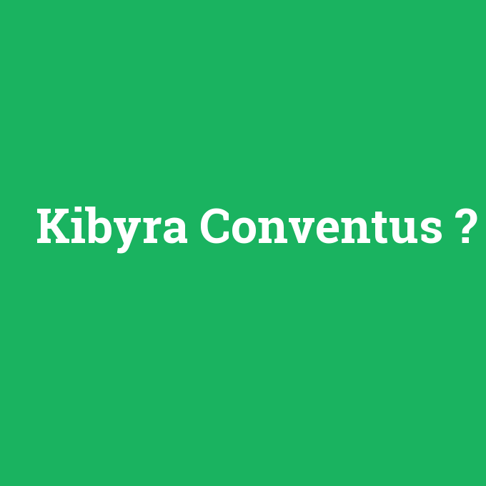 Kibyra Conventus, Kibyra Conventus nedir ,Kibyra Conventus ne demek