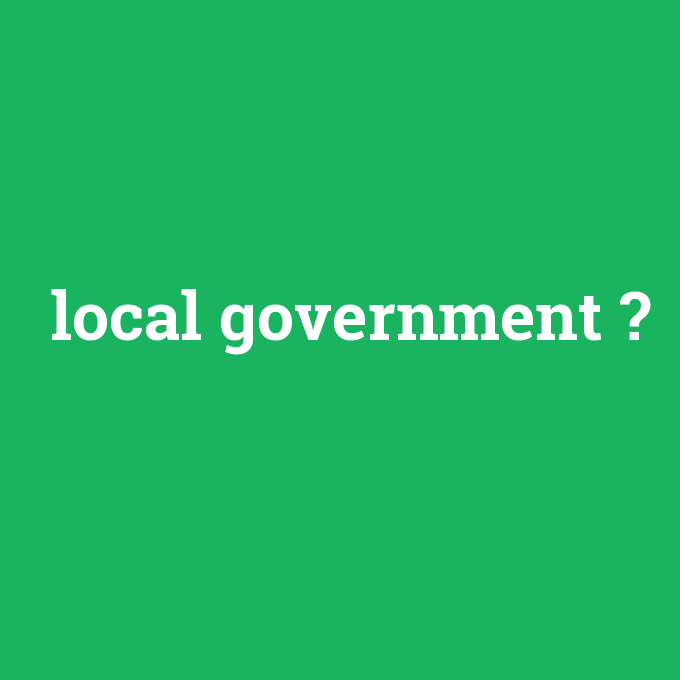 local government, local government nedir ,local government ne demek