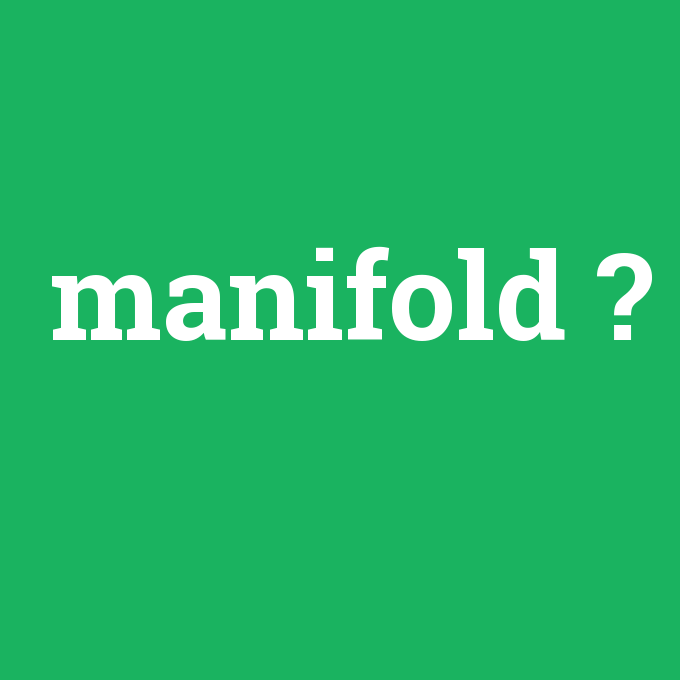 manifold, manifold nedir ,manifold ne demek