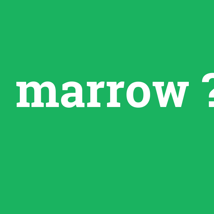 marrow, marrow nedir ,marrow ne demek
