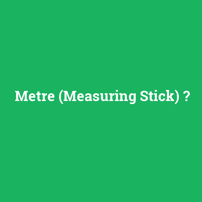 Metre (Measuring Stick), Metre (Measuring Stick) nedir ,Metre (Measuring Stick) ne demek