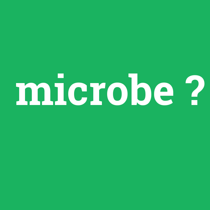 microbe, microbe nedir ,microbe ne demek