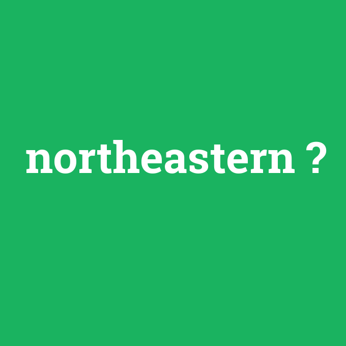 northeastern, northeastern nedir ,northeastern ne demek