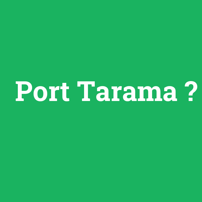 Port Tarama, Port Tarama nedir ,Port Tarama ne demek