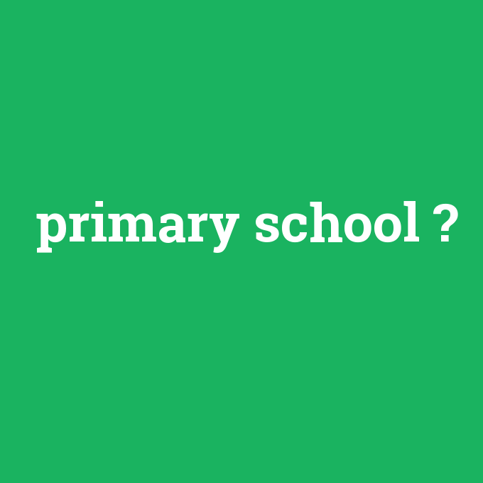 primary school, primary school nedir ,primary school ne demek