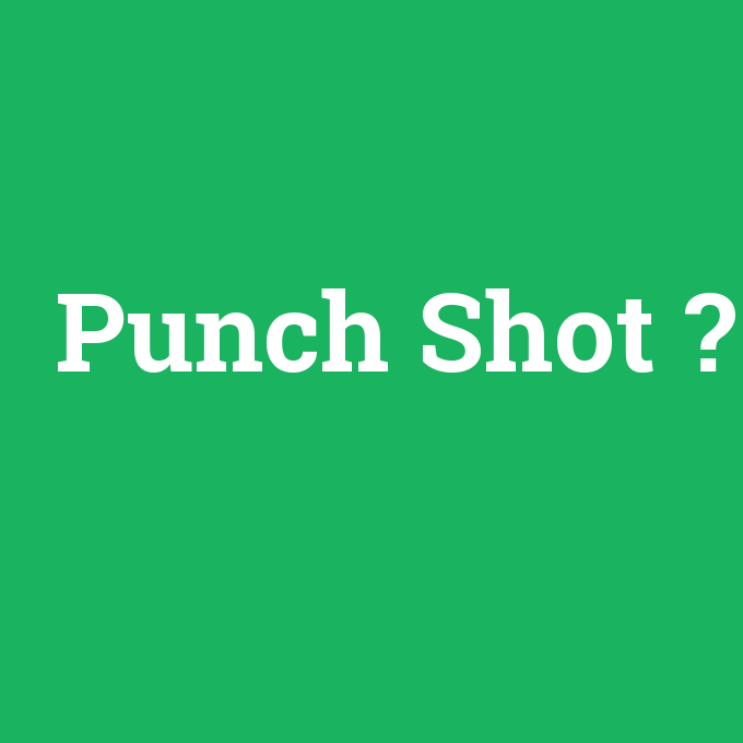 Punch Shot, Punch Shot nedir ,Punch Shot ne demek