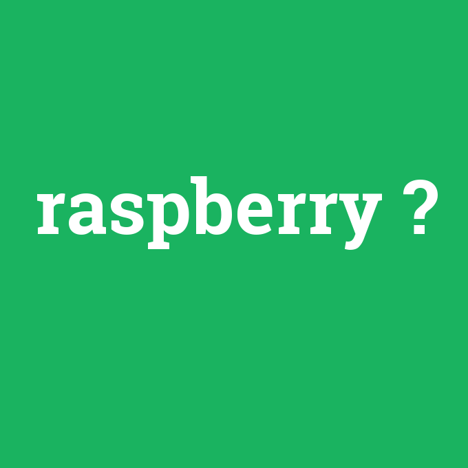 raspberry, raspberry nedir ,raspberry ne demek