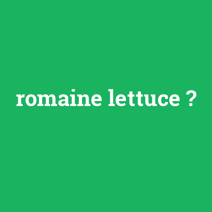 romaine lettuce, romaine lettuce nedir ,romaine lettuce ne demek