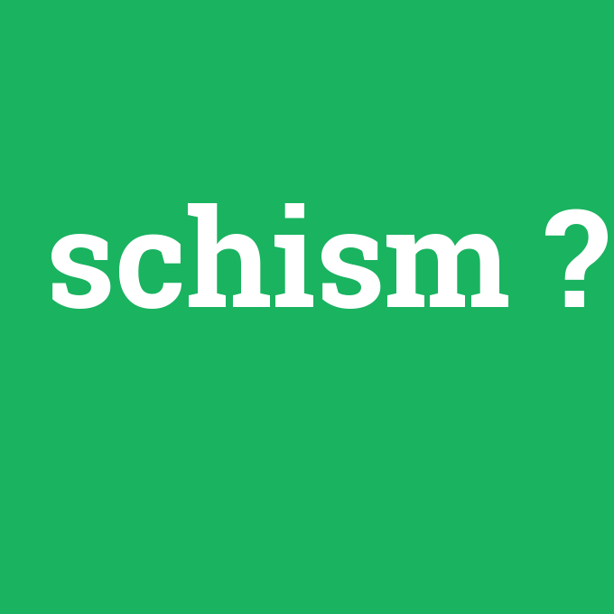 schism, schism nedir ,schism ne demek
