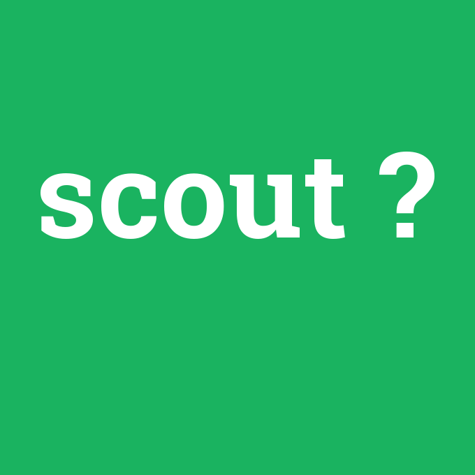 scout, scout nedir ,scout ne demek