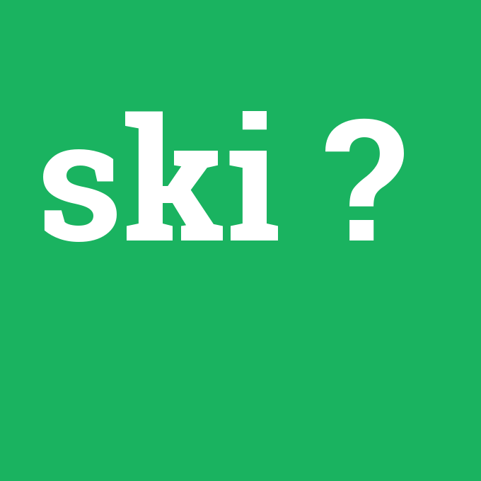 ski, ski nedir ,ski ne demek