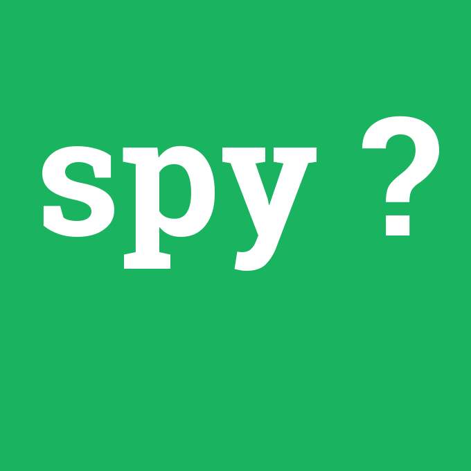 spy, spy nedir ,spy ne demek