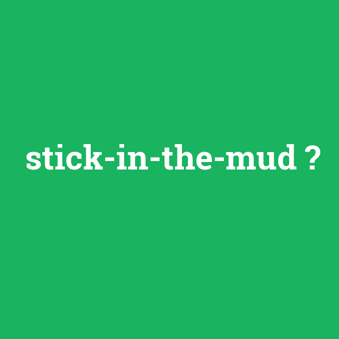 stick-in-the-mud, stick-in-the-mud nedir ,stick-in-the-mud ne demek