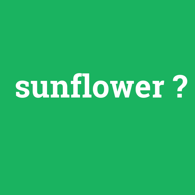 sunflower, sunflower nedir ,sunflower ne demek