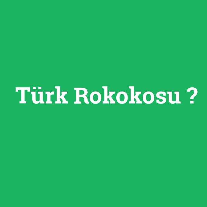 Türk Rokokosu, Türk Rokokosu nedir ,Türk Rokokosu ne demek