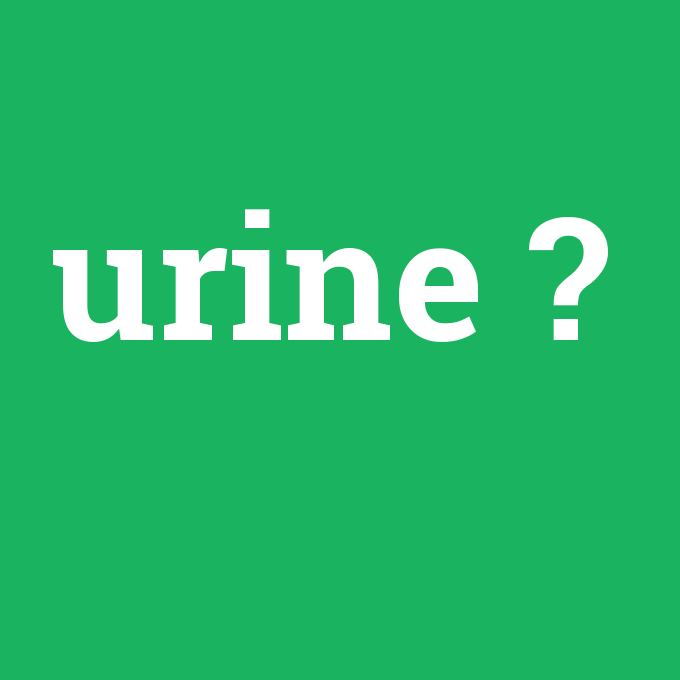urine, urine nedir ,urine ne demek