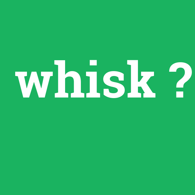 whisk, whisk nedir ,whisk ne demek
