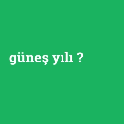 güneş yılı